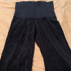Juicy Couture fold waist terry cloth cropped pants